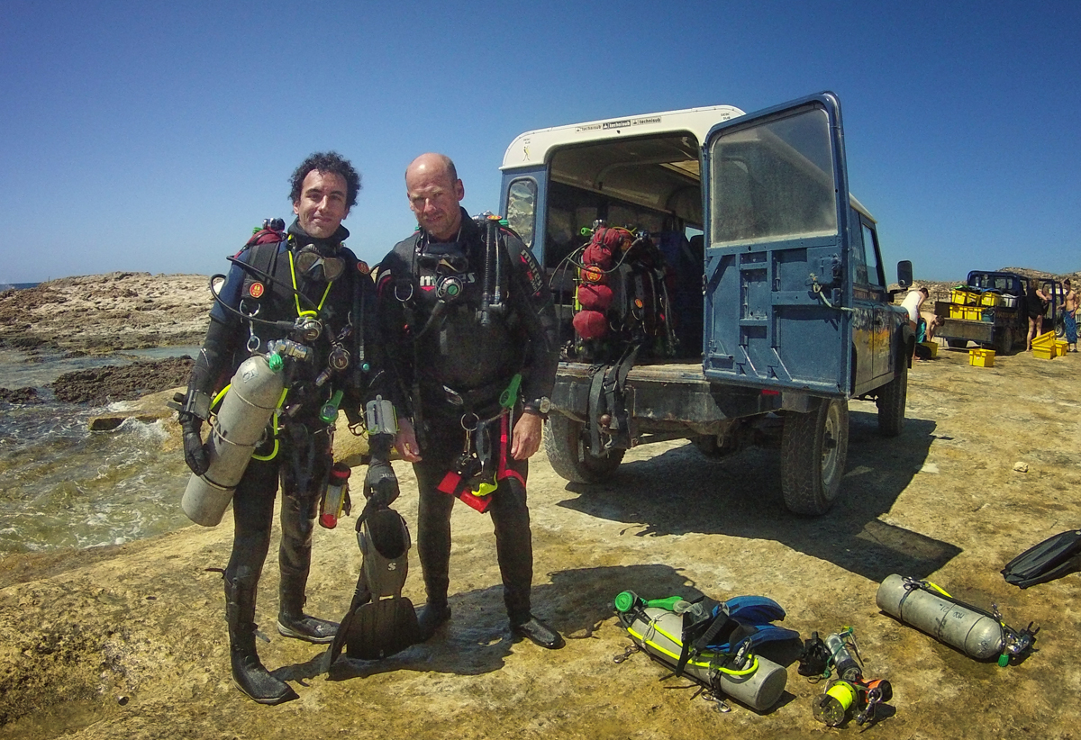 With fellow student and great dive buddy, Robert.