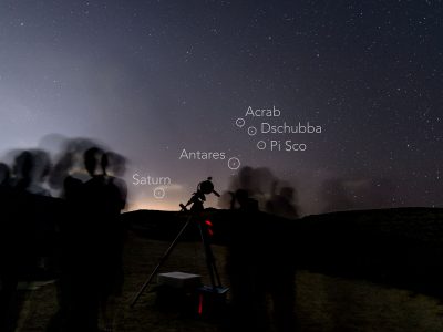 Astronomy Night at Dwejra with a group of visiting students from the U.S.